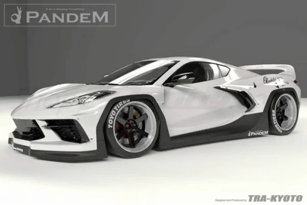 GReddy Pandem RB 2020+ Chevrolet Corvette C8 Complete Wide Body Aero Kit w/ Wing - 66980800