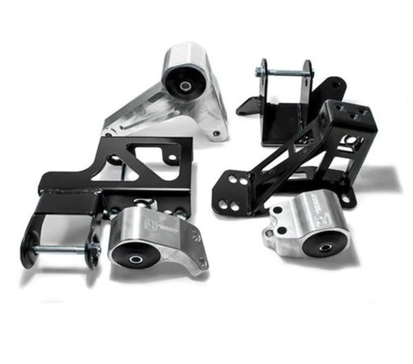 Innovative 92-95 Civic K-Series Black Aluminum Mounts Solid Bushings (Not K24 Trans) - B90150-SOLID-BA
