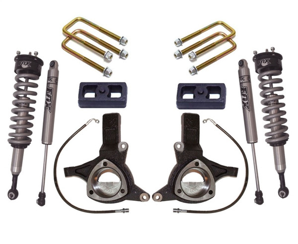 MaxTrac 07-16 GM C1500 2WD w/Cast Steel Susp. 6in/3in Spindle Lift Kit w/FOX Shocks - K881364F
