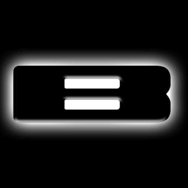 ORACLE Lighting Universal Illuminated LED Letter Badges - Matte Black Surface Finish - B - 3141-B-001