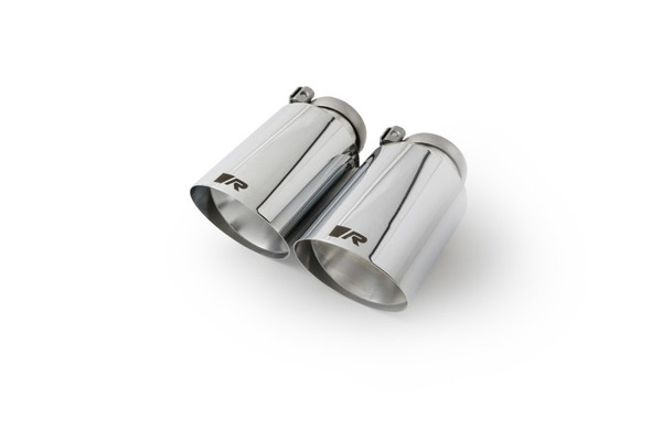 Remus Stainless Steel 102mm Angled Straight Cut Chrome w/Adj Clamp Tail Pipe Set (Pair) - 0026 70SGR