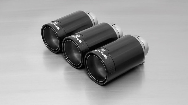 Remus 2018 Honda Civic Type-R FK8 2.0T 98mm Black Chrome Tail Pipe Set (Triple Tip) - 0036 98CBR