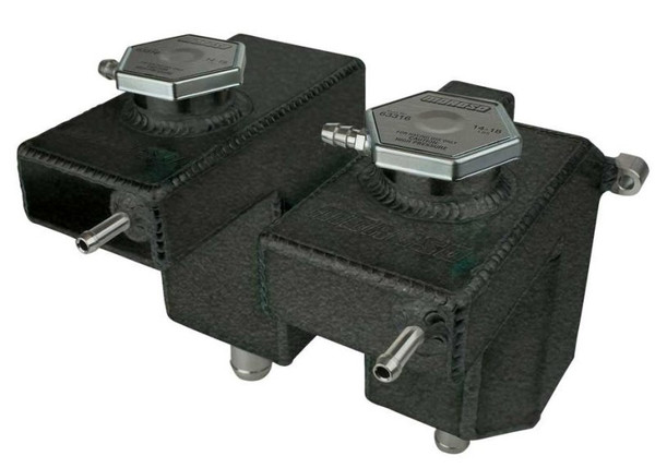 Moroso 16-Up Polaris RZR Turbo/Turbo S Dual Coolant Intercooler Tank - Black Powder Coat - 43003