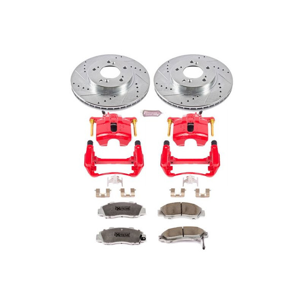 Power Stop 97-01 Acura Integra Front Z26 Street Warrior Brake Kit w/Calipers - KC704-26