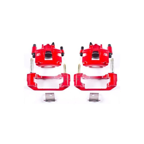 Power Stop 94-98 Ford Mustang Front Red Calipers w/Brackets - Pair - S4378