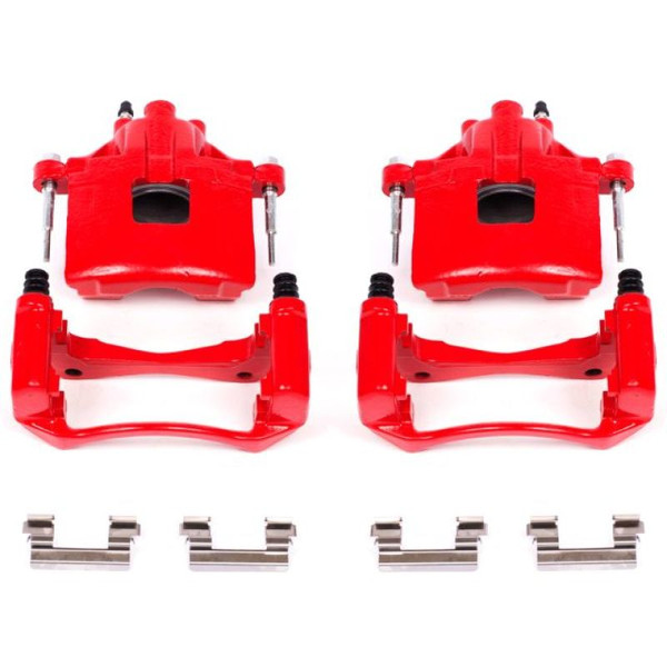 Power Stop 00-05 Buick LeSabre Front Red Calipers w/Brackets - Pair - S4638A