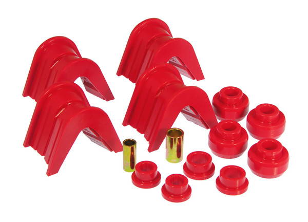 Prothane 66-79 Ford Trucks 14-Piece Bushing Set - 7deg Offset - Red - 6-1903