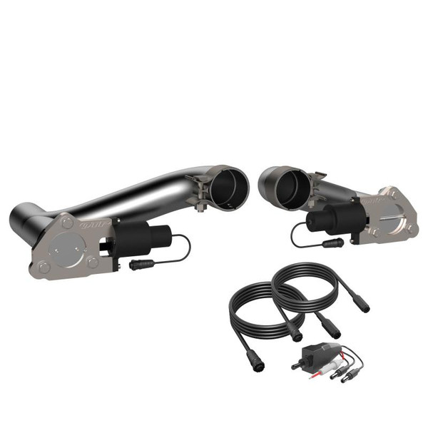 QTP 10-15 Chevrolet Camaro SS 6.2L 2.5in 304SS Aggressor Cutout Dual Mid Pipes - 500110