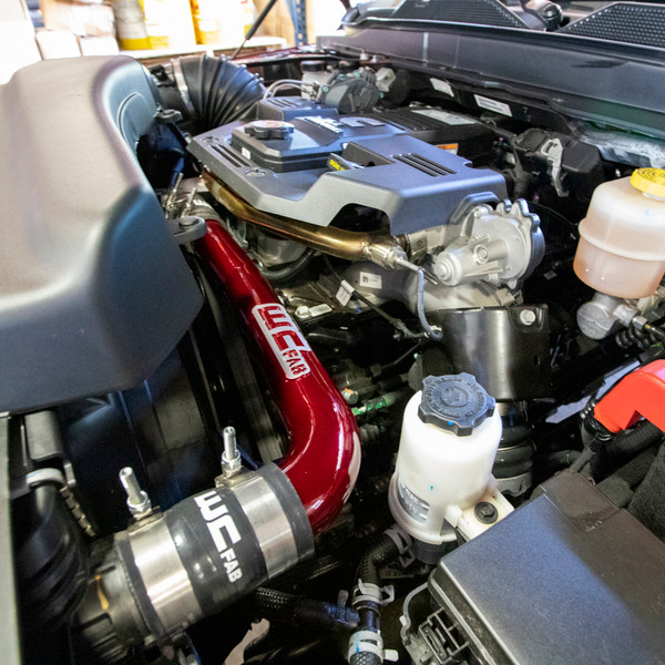 Wehrli 19-21 Cummins 6.7L Upper Coolant Pipe - WCFab Red - WCF100223-RED