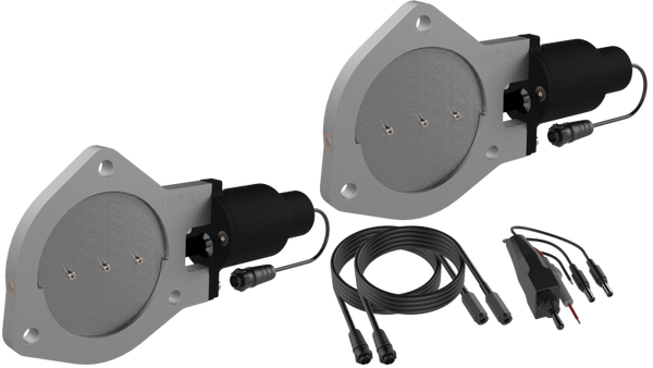 QTP 4in Bolt-On QTEC Dual Electric Cutout Valves - Pair - QTEC80