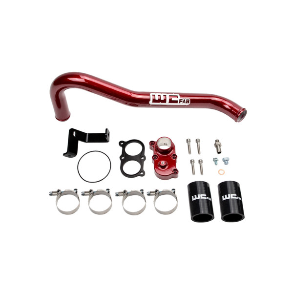 Wehrli 06-10 Duramax LBZ/LMM Thermostat Housing Kit - WCFab Red - WCF100420-RED