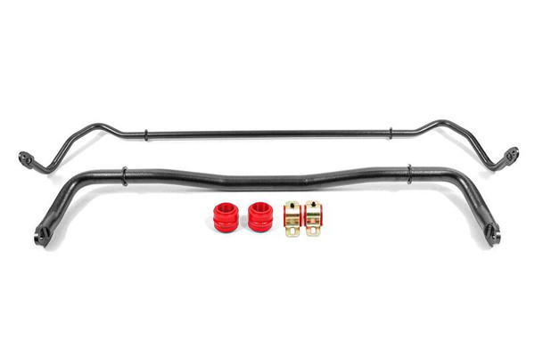 BMR 08-20 Dodge Challenger Front/Rear Sway Bar Kit w/ Bushings - Black Hammertone - SB110H
