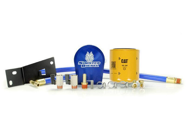 Sinister Diesel 99-03 Ford 7.3L Powerstroke Coolant Filtration System w/ CAT Filter - SD-COOLFIL-7.3-C