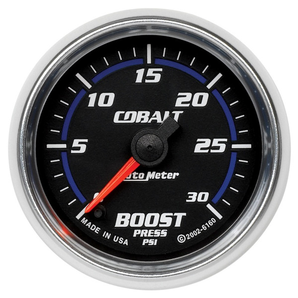 Autometer Cobalt 52mm 0-30 PSI Full Sweep Electronic Boost Gauge - 6160