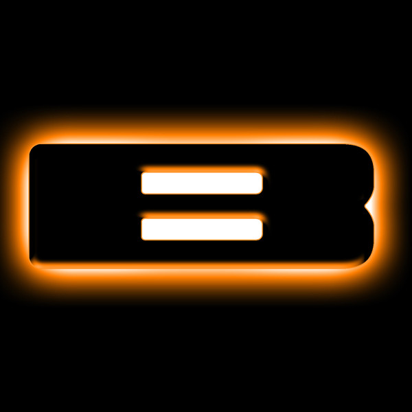 ORACLE Lighting Universal Illuminated LED Letter Badges - Matte Black Surface Finish - B - 3141-B-005