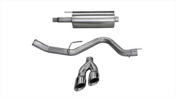 Corsa 2015 Ford F-150 5.0L V8 (Super Crew Cab) Polished Sport Single Side Dual 4in Tips CB Exhaust - 14837