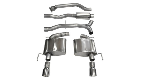 Corsa 13-14 Cadillac ATS Sedan 2.0L A/T Polished Sport Dual Rear Cat-Back Exhaust - 14888