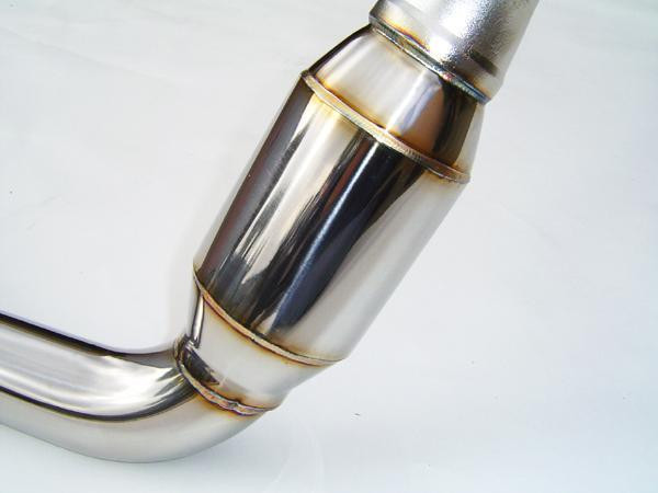 Invidia 05+ AT LGT Polished Divorced Waste Gate Downpipe with High Flow Cat - HS05SLADPC