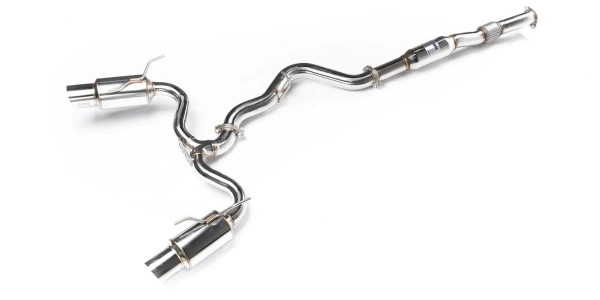 Invidia 08-11 STi Hatch / 11 WRX Hatch Dual N1 Single Layer SS Tipped Cat-back Exhaust - HS08STIGTP