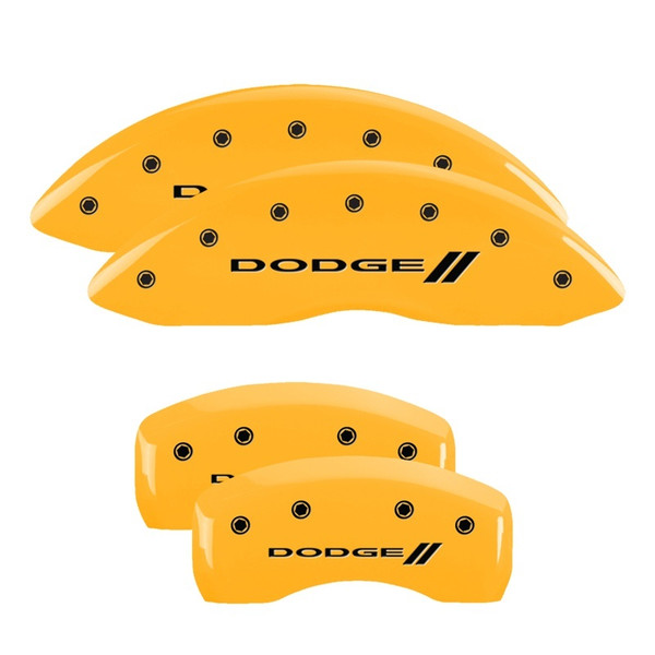 MGP 4 Caliper Covers Engraved Front & Rear MGP Red finish silver ch - 12198SMGPRD