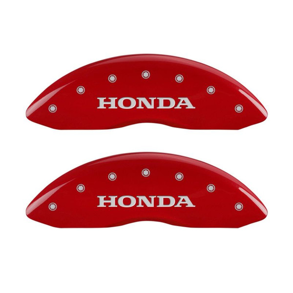 MGP 4 Caliper Covers Engraved Front Honda Engraved Rear Pilot/2016 Red finish silver ch - 20213SPILRD