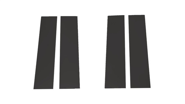 Putco 2020 Silv/Sierra HD 2500/3500 - Crew Cab / Dbl Cab (6pcs) Black Platinum Pillar Posts Classic - 402671BP