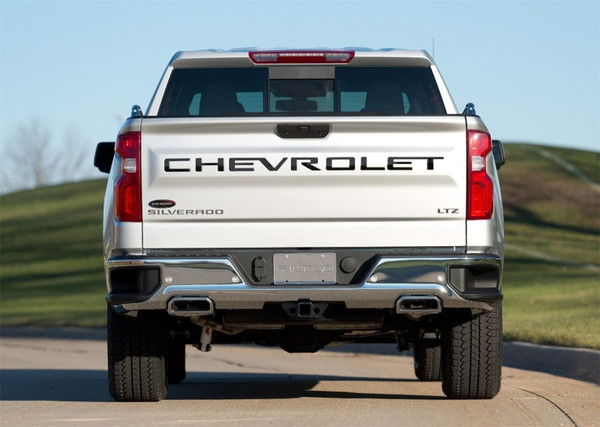 Putco 19-20 Chevy Silverado 1500 - Black Platinum Tailgate Letters CHEVROLET Chevrolet Letters - 55550BPGM