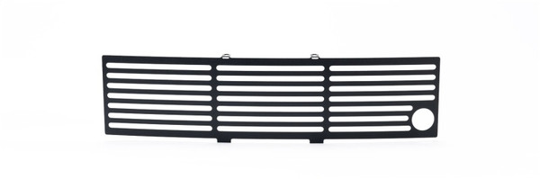 Putco 11-14 Ford F-150 - EcoBoost Bumper Grille Inserts - SS - Black Bar w/ Heater Plug Opening - 87182FP