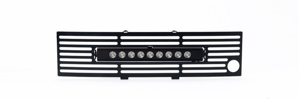 Putco 11-14 Ford F-150 EcoBoost SS Blk Bar Bumper Grille Insert w/ 10in Luminix Light Bar - 87182FPL