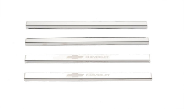 Putco 14-18 Chevy Silv LD - Regular Cab w/ CHEVROLET Etching (4pcs) SS Door Sills - 95171GM-1