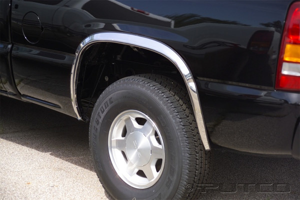 Putco 00-06 Chevrolet Suburban - Full w/o Fender Flares - 1.5in Wide Stainless Steel Fender Trim - 97105