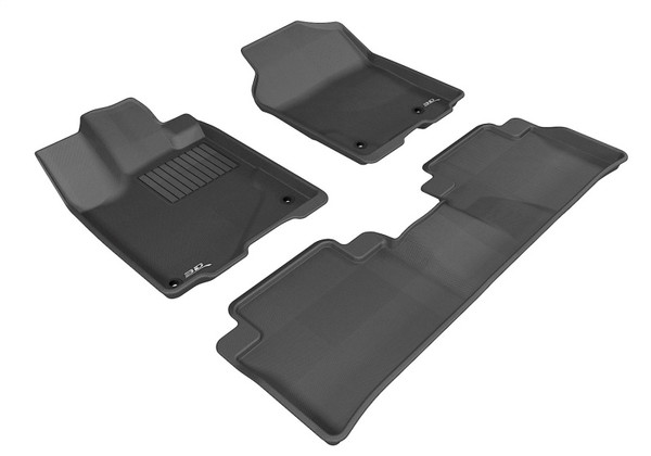 3D MAXpider 2013-2018 Acura RDX Kagu 1st & 2nd Row Floormats - Black - L1AC00501509