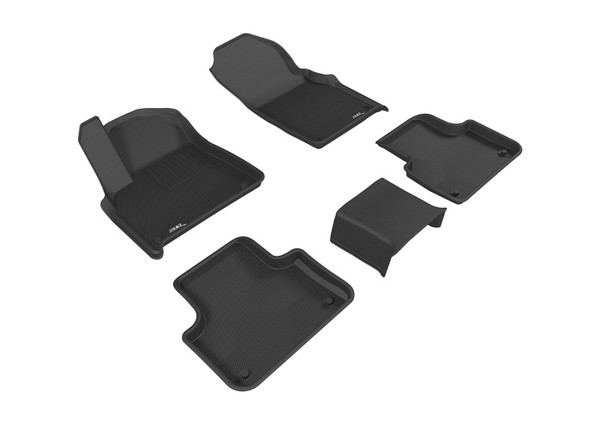 3D MAXpider 2017-2020 Audi Q7/Q8 Kagu 1st & 2nd Row Floormats - Black - L1AD04001509