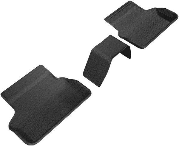 3D MAXpider 2017-2020 BMW 5 Series G30/G31 Kagu 2nd Row Floormats - Black - L1BM08421509