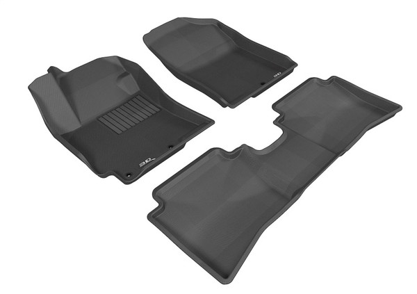 3D MAXpider 2012-2017 Hyundai Accent Kagu 1st & 2nd Row Floormats - Black - L1HY02201509