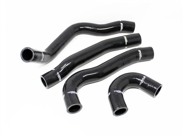 Torque Solution 08-15 Mitsubishi Evolution X Silicone Radiator Hose Kit - Black - TS-EVX-434BK