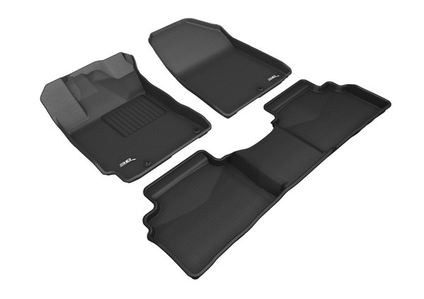 3D MAXpider 2019-2020 Kia Forte Kagu 1st & 2nd Row Floormats - Black - L1KA04701509