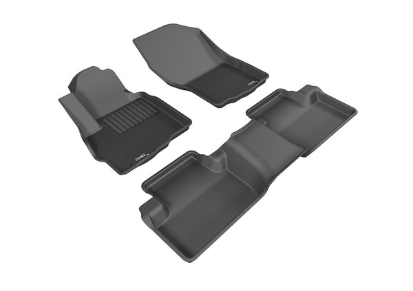 3D MAXpider 2011-2019 Mitsubishi Outlander Sport Kagu 1st & 2nd Row Floormats - Black - L1MT03601509