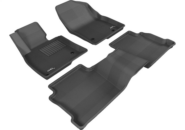 3D MAXpider 2014-2019 Mazda Mazda6 Kagu 1st & 2nd Row Floormats - Black - L1MZ04001509