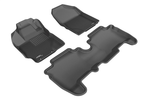 3D MAXpider 2013-2014 Scion XD Kagu 1st & 2nd Row Floormats - Black - L1SC00301509