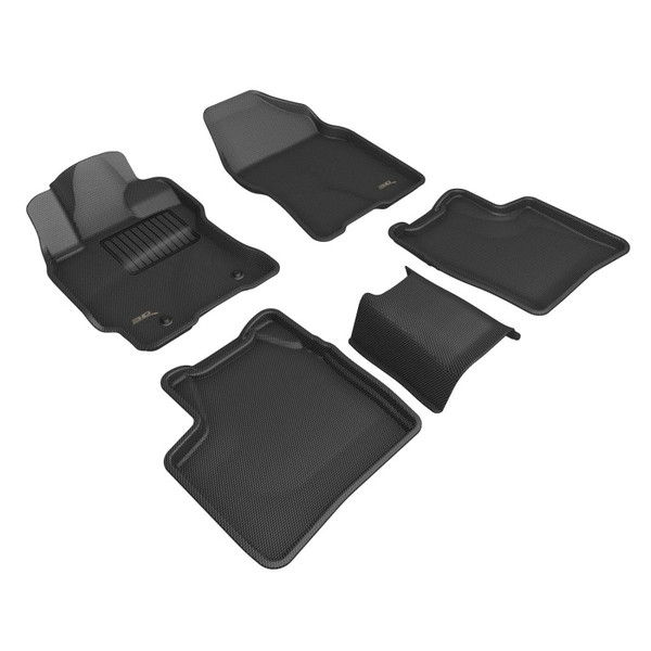 3D MAXpider 2004-2009 Toyota Prius Kagu 1st & 2nd Row Floormats - Black - L1TY14501509