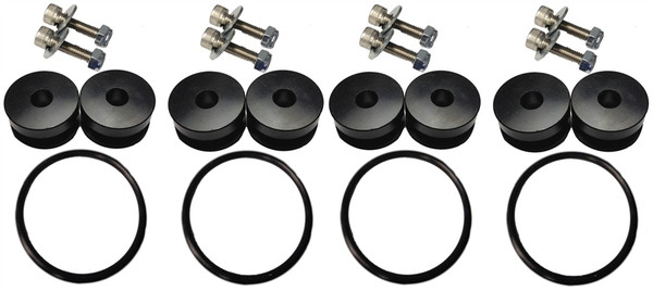 Torque Solution Billet Bumper Quick Release Kit Combo (Black): Universal - TS-UNI-026BC