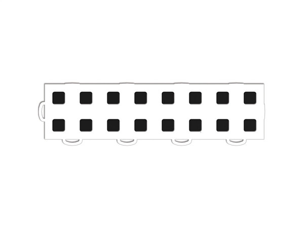 WeatherTech TechFloor - 3in X 12in Tiles(Left Loop) - White/Black **Order in Qtys of 10 - 51T312LL WH-BK
