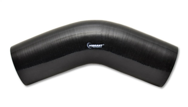 Vibrant 4 Ply Reinforced Silicone Elbow Connector - 2in I.D. - 45 deg. Elbow (BLACK) - 2750