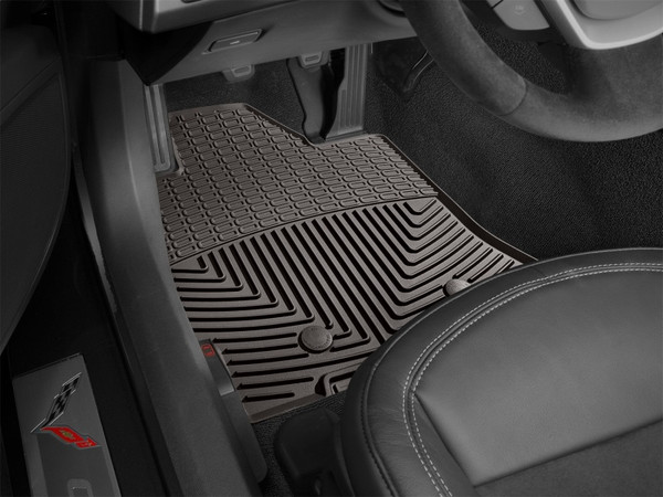 WeatherTech 2019+ Chevrolet Silverado 1500 Crew Cab Front Rubber Mats - Cocoa - W489CO