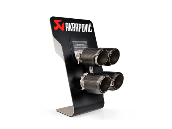 Akrapovic Counter Display with BMW M3/M4 Sample Tail Pipe Sets - P-CM-CDC/2