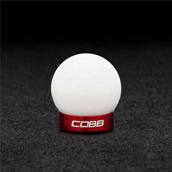 Cobb Ford Mustang Shift Knob White with Red Base - 2M1350-W-RD