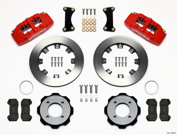 Wilwood Dynapro 6 Front Hat Kit 12.19in Red 2011 Fiesta - 140-11899-R