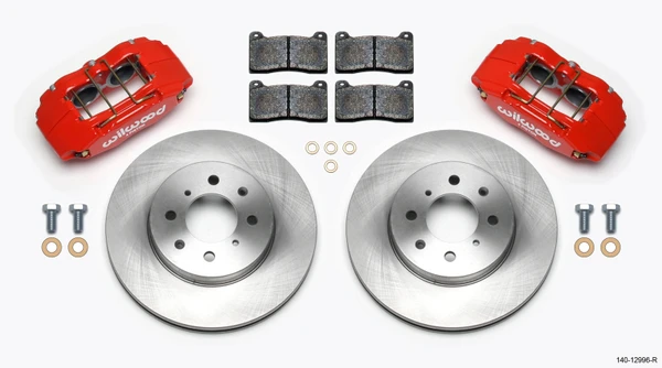 Wilwood DPHA Front Caliper & Rotor Kit Red Honda / Acura w/ 262mm OE Rotor - 140-12996-R