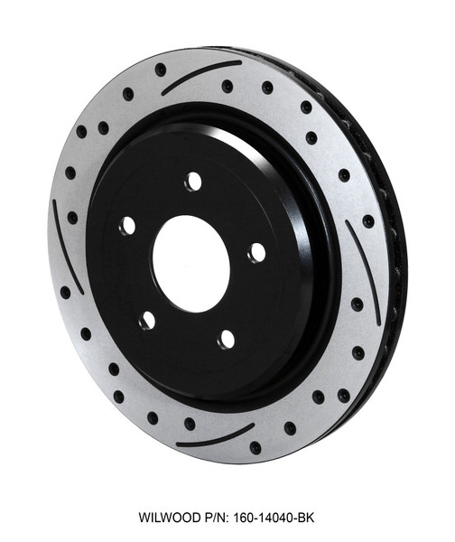 Wilwood Rotor-Rear-SRP-C5/C6 Vette-RH-BLK 12.00 x 1.03 - 5 x 4.75in - 160-14040-BK